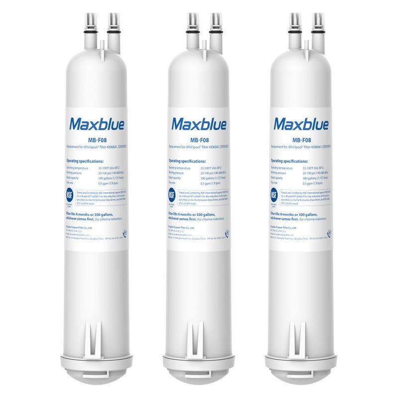 Maxblue EDR3RXD1 Replacement for 4396841, EverydropÂ® Filter 3, 4396710, KenmoreÂ® 46-9083, 46-9030, Refrigerator Water Filter, 3 Filters - Image 1